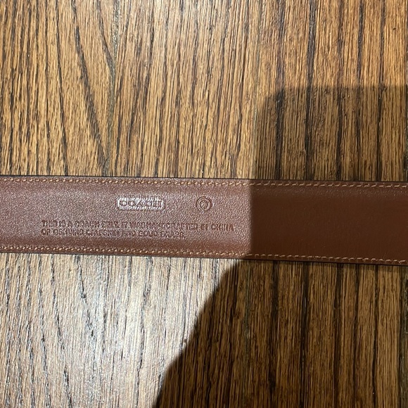 Coach black men’s simple leather belt - Picture 5 of 8